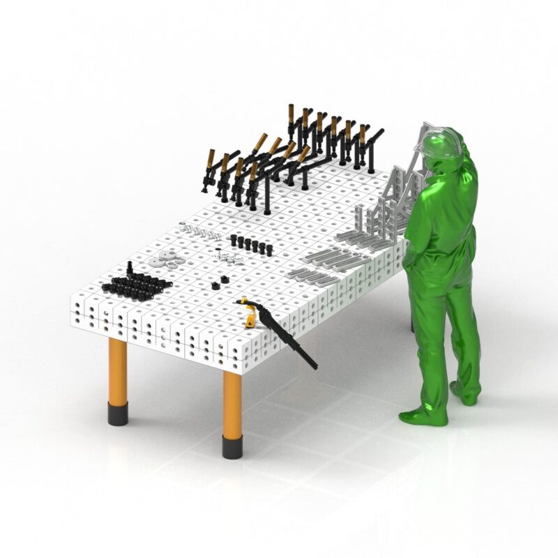 nr.3 stół spawalniczy cubeweld ultimate 28 2400x1200mm + pakiet narzędzi 2 Stóły spawalnicze z akcesoriami - wysoka jakość