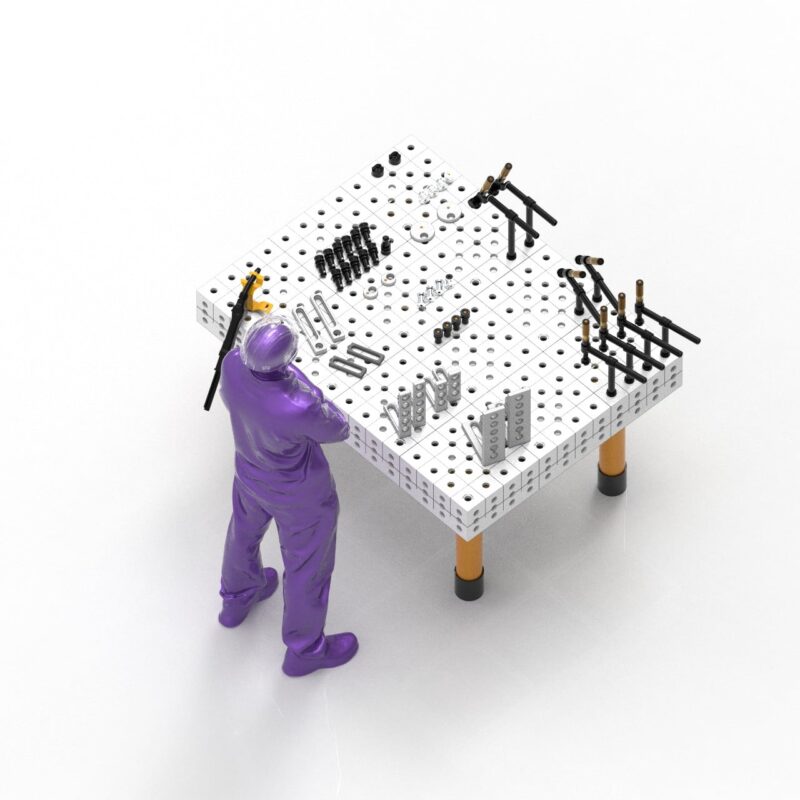 nr.2 stół spawalniczy cubeweld ultimate 28 1600x1200mm + pakiet narzędzi 1 Modułowy stół spawalniczy 1600x1200